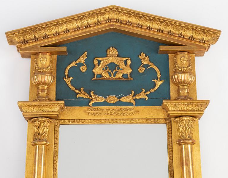 An Empire mirror by Johan Martin Berg (Gothenburg 1803- ca 1837).