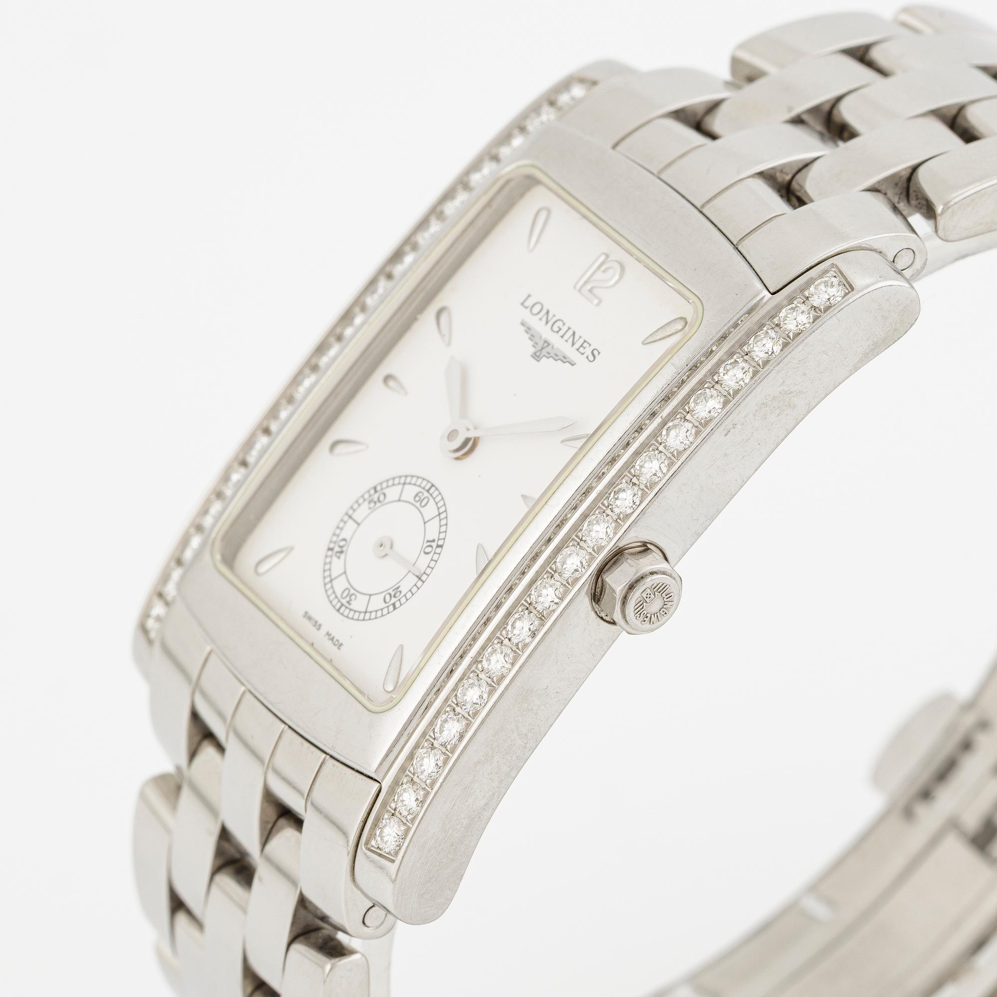 Longines, Dolce Vita, wristwatch, 26.3 x 32 (39.8) mm.