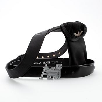 VÄSKA OCH BÄLTE, Armani Jeans.