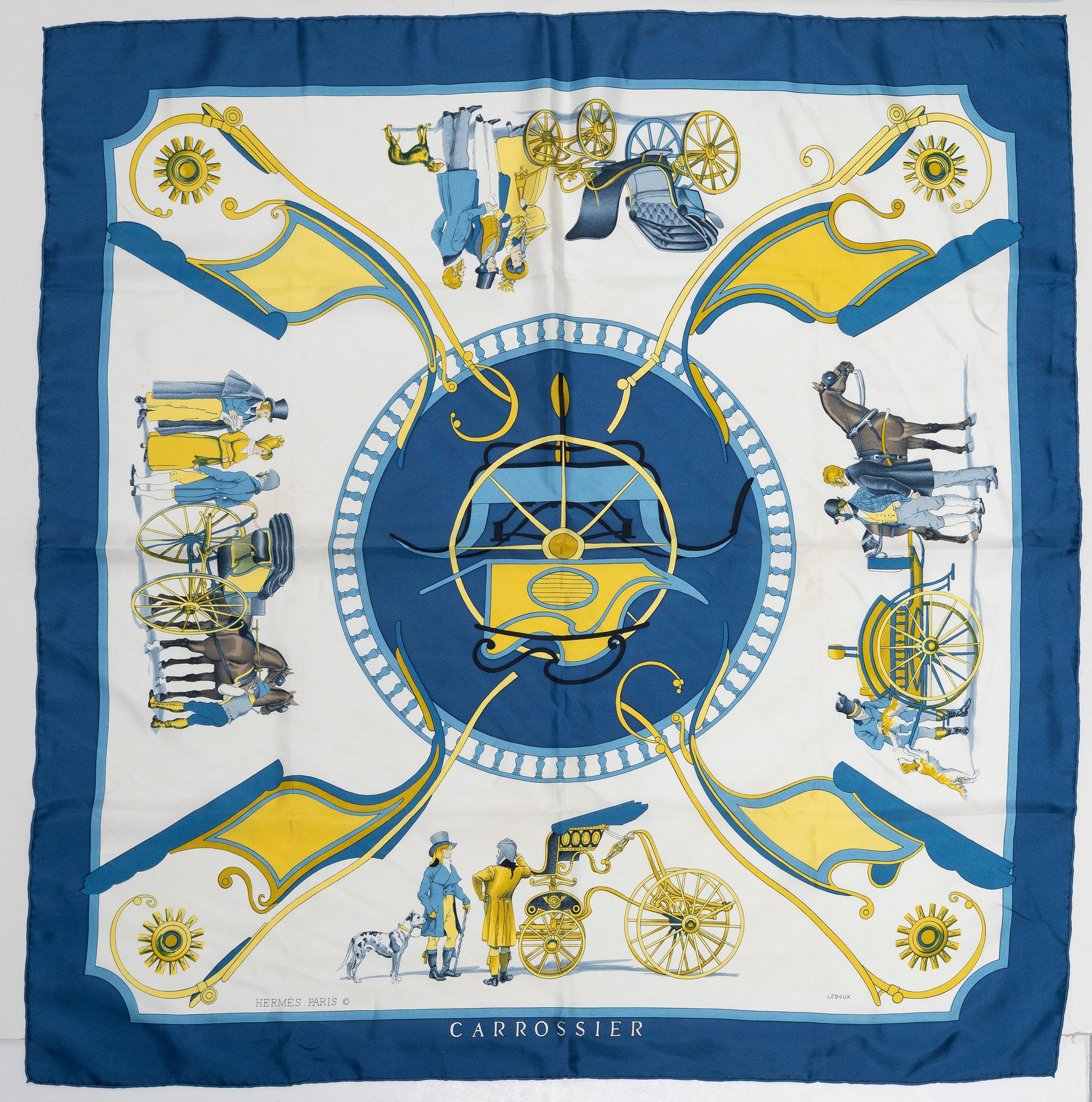 Hermès, scarf, "Carrossier".