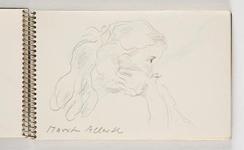 Lotte Laserstein, 10 små skissblock med teckningar.