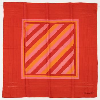Christian Dior, two silk scarves.