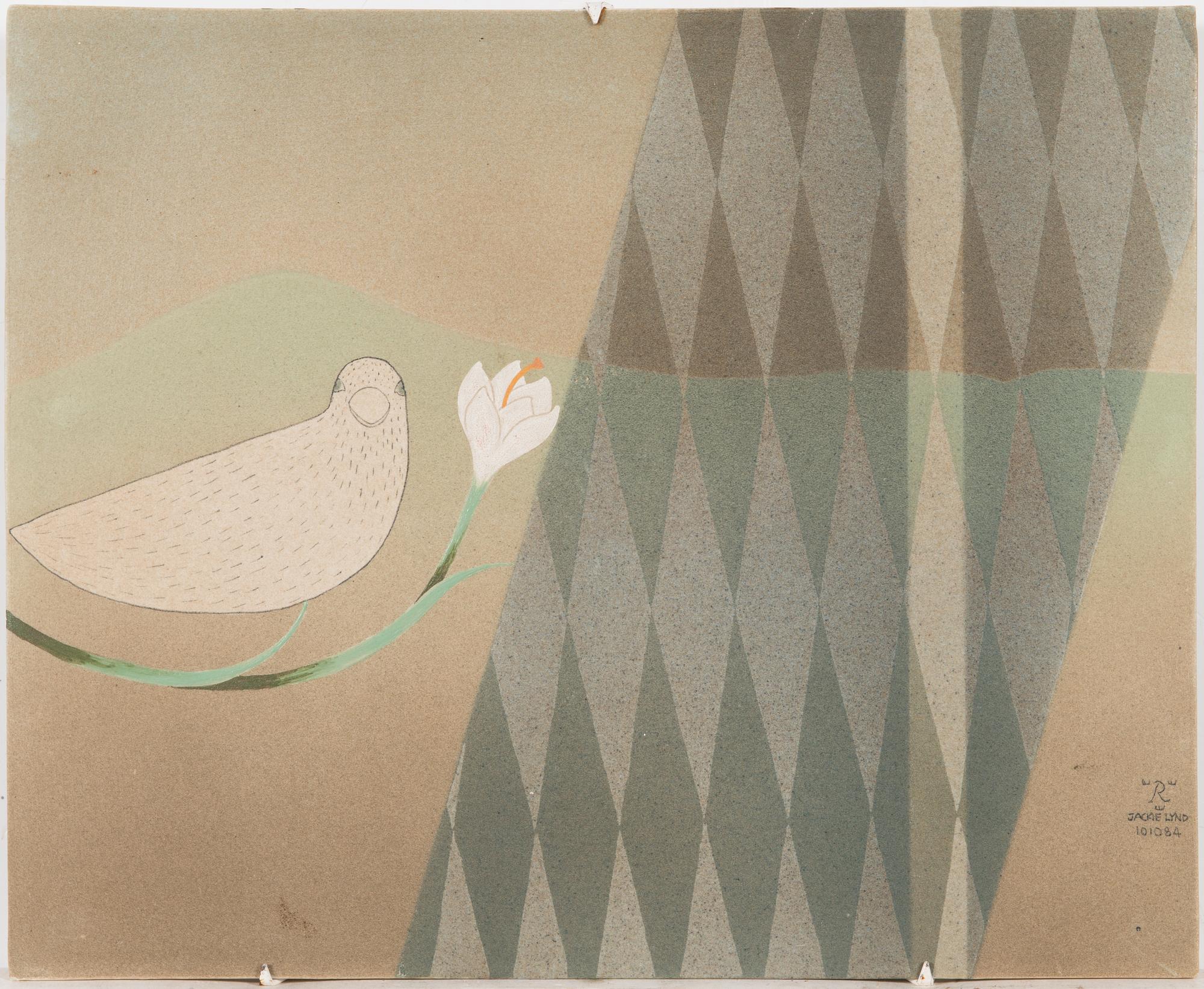 Jackie (Jacqueline) Lynd, ceramic plate, signed 10.10 84 Rörstrand.