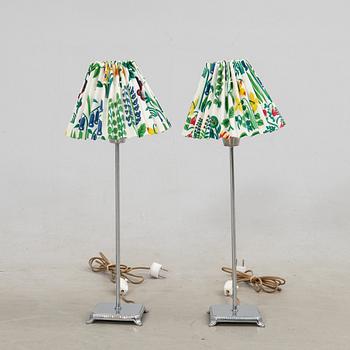 Table lamps a pair AHX late 20th century.