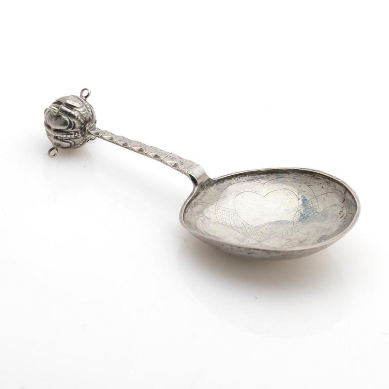 Soup spoon, silver, Conrad Gadd (active 1725–1750), Kristianstad.
