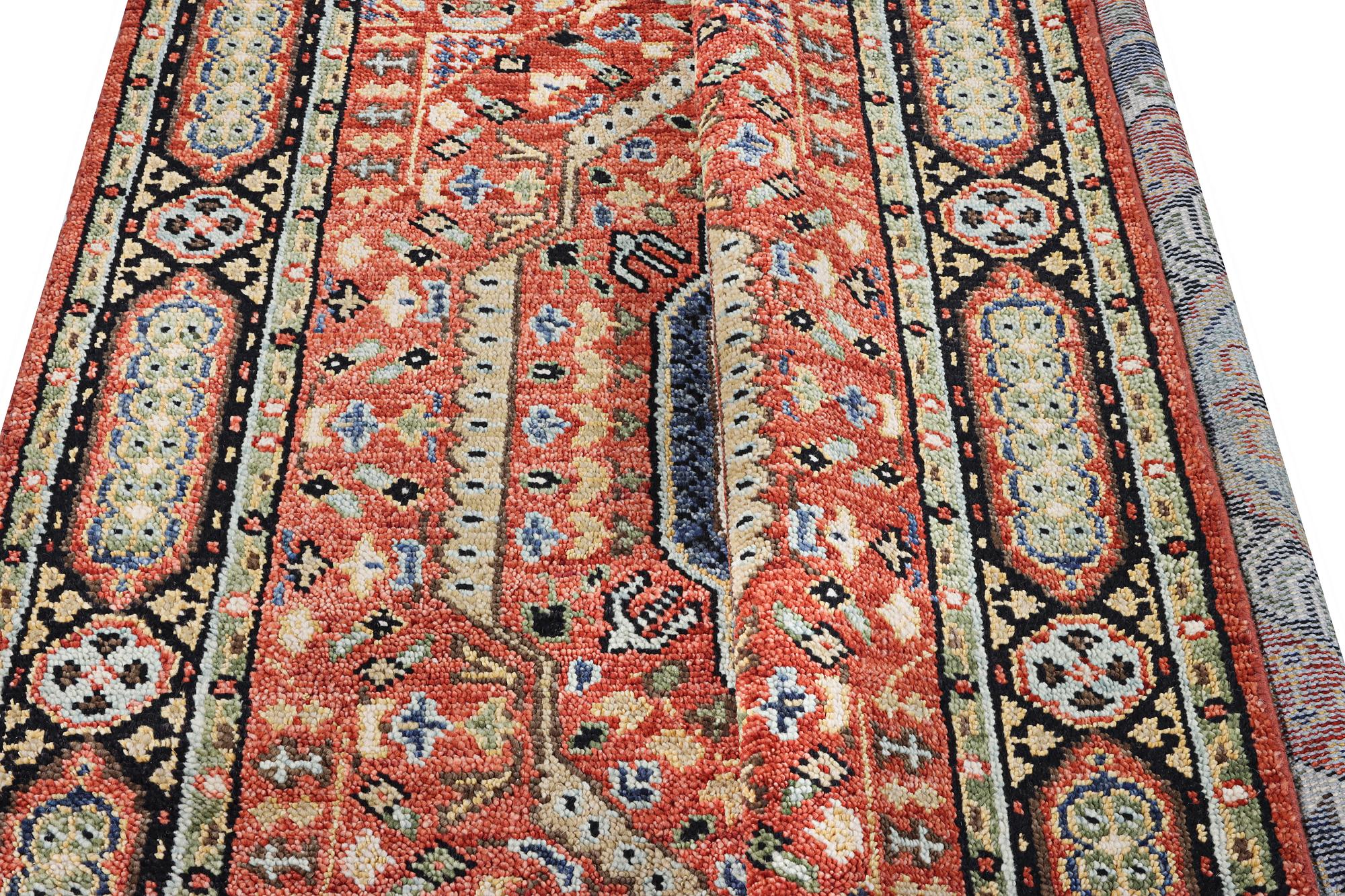 A carpet of Mamluk design, c. 307 x 243 cm.