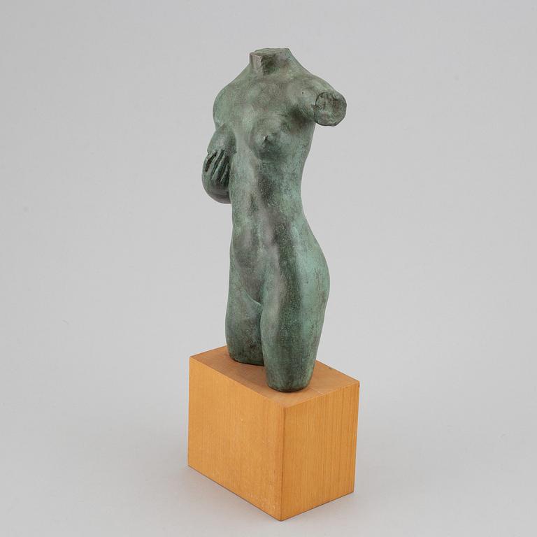 CARL MILLES, after. Sculpture. Stampsigned. Bronze, height 35 cm (including wood base).