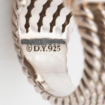 David Yurman, ring, silver och briljantslipade diamanter.