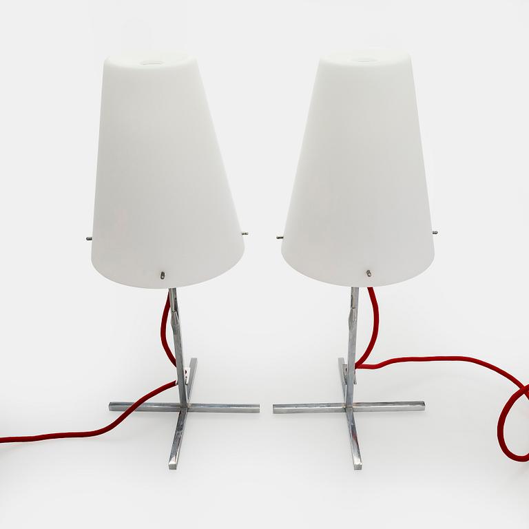 Hannes Wettstein, Bordslampor, ett par, "Thuban Tavolo", Nemo, Italien, 2000-tal.