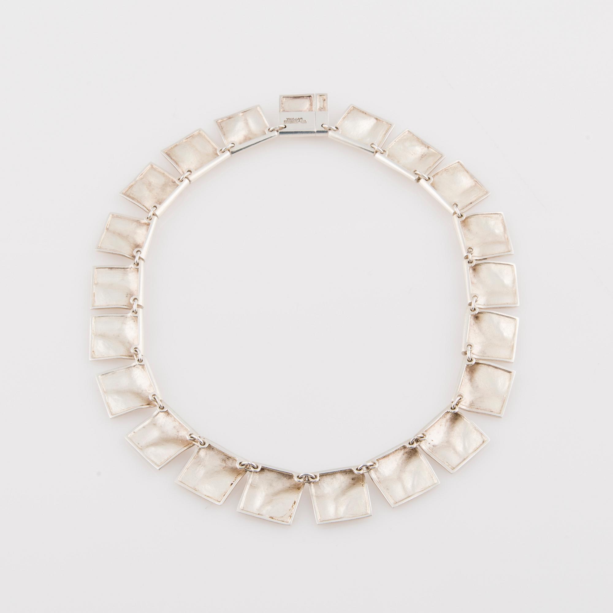 COLLIER, galaktiska toppar, Björn Weckström, Lapponia 1978. Silver.