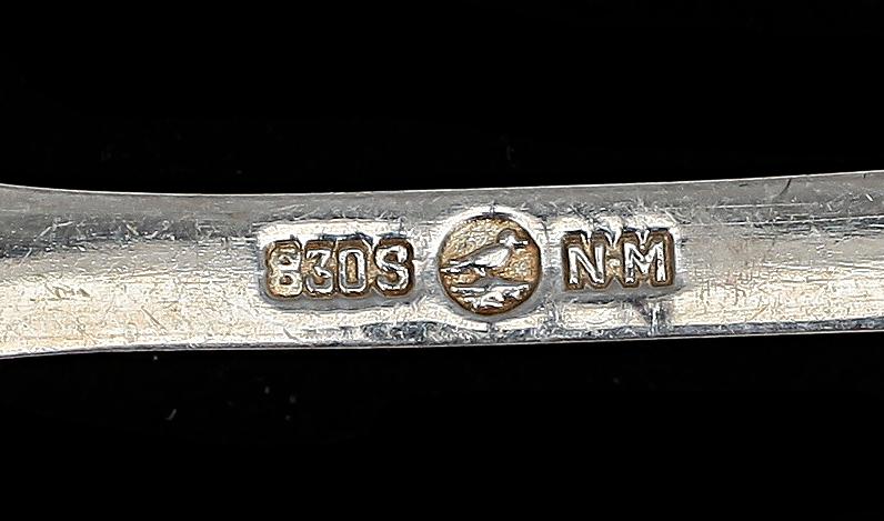 PARTI BESTICK, silver, bla GEWE, 1900-tal. Totalvikt ca 600 gram.