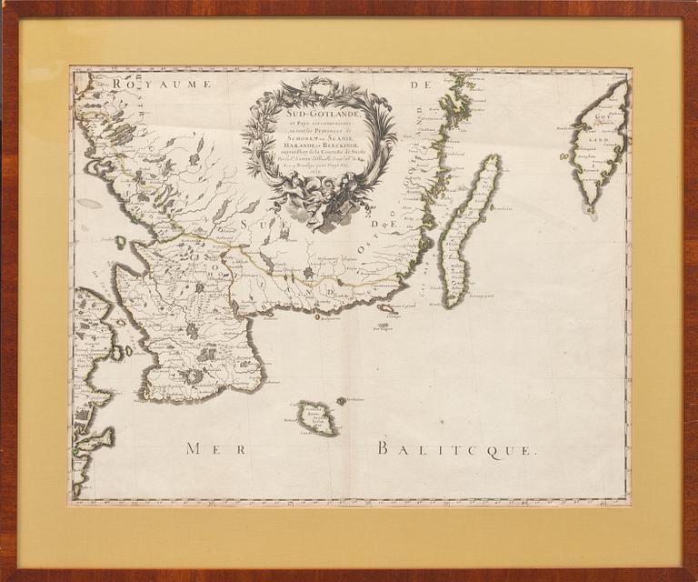 KARTA, Sanson, Syd-Gotlande, 1659.