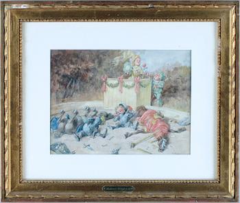 ROBERT HÖGFELDT, akvarell, sign.