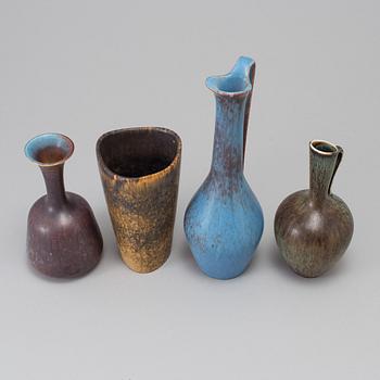 GUNNAR NYLUND, 4 vases for Rörstrand, 1950´/1960´s.