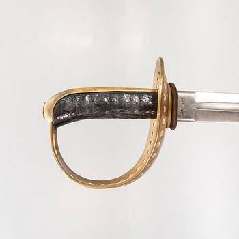 A Swedish cavalry sword 1893 pattern, with scabbard.