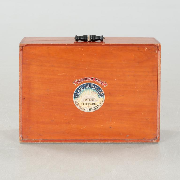 MIMEOGRAF, Ellam's Duplicator, "Diaphragm Model", omkring sekelskiftet 1900.