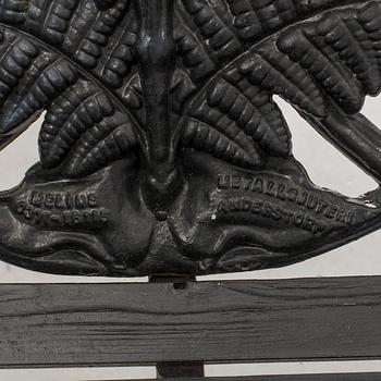 TRÄDGÅRDSSOFFA, märkt Melins Metallgjuteri Anderstorp, 1900-tal.