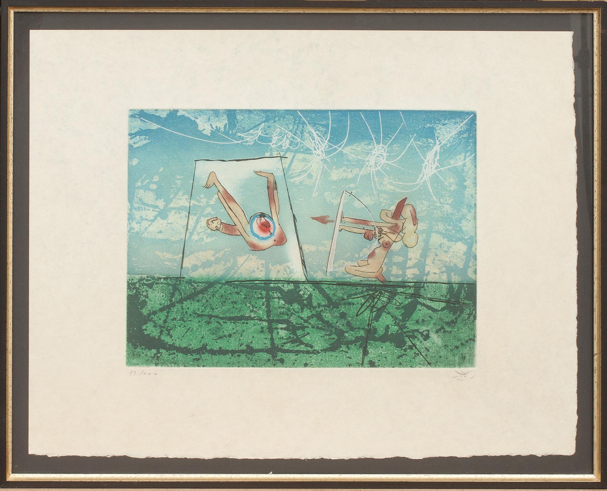ROBERTO MATTA, färgetsning. Signerad och numrerad 83/100.