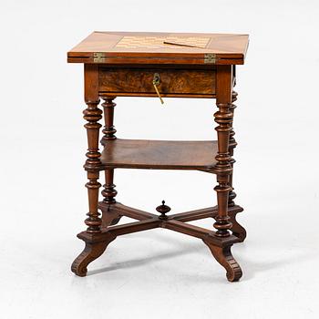 Drop-leaf card table, early 20th century.