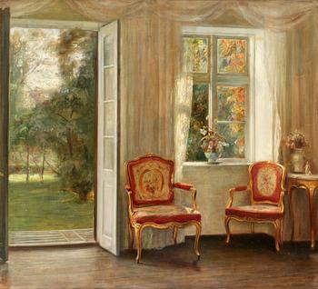 177. Carl Holsoe, Salong i vårljus.