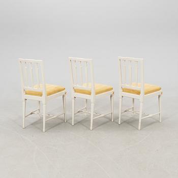 Chairs, 6 pcs., Late Gustavian Lindome works from the early 19th century.