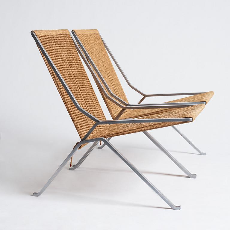 Poul Kjaerholm, a pair of 'PK 25' easy chairs, 'The Element Chair', edition E Kold Christensen, Denmark ca 1962.