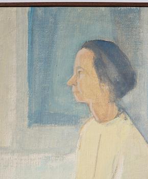 Vera Frisén, olja på uppfodrad duk, signerad.