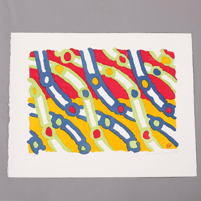 MAPP MED FÄRGLITOGRAFIER, 5 st, "Lito 30 1945 1975", numrerade 166/350.