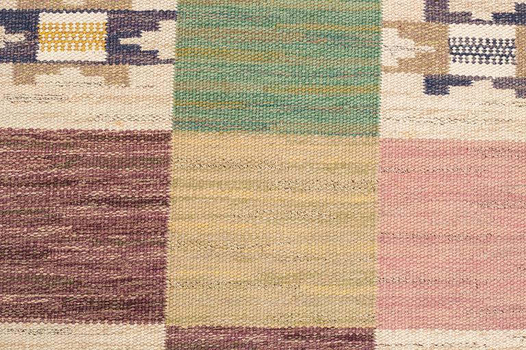 Märta Måås-Fjetterström, a carpet, "Rutmattan", flat weave, ca 252,5-256,5 x 146,5-149 cm, signed MMF.