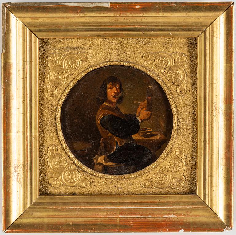 Adriaen Brouwer, follower of, oil on panel.