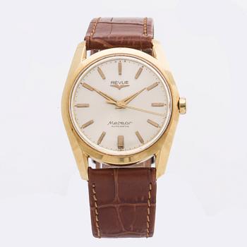 REVUE METEOR AUTOMATIC, wrist watch, 18K, 34 mm.