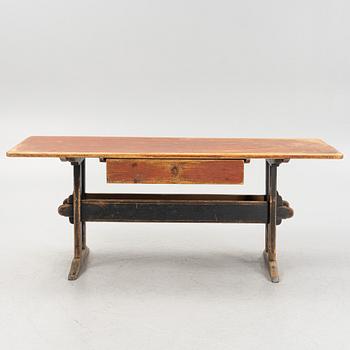 Bockbord med låda, allmoge, 17/1800-tal.