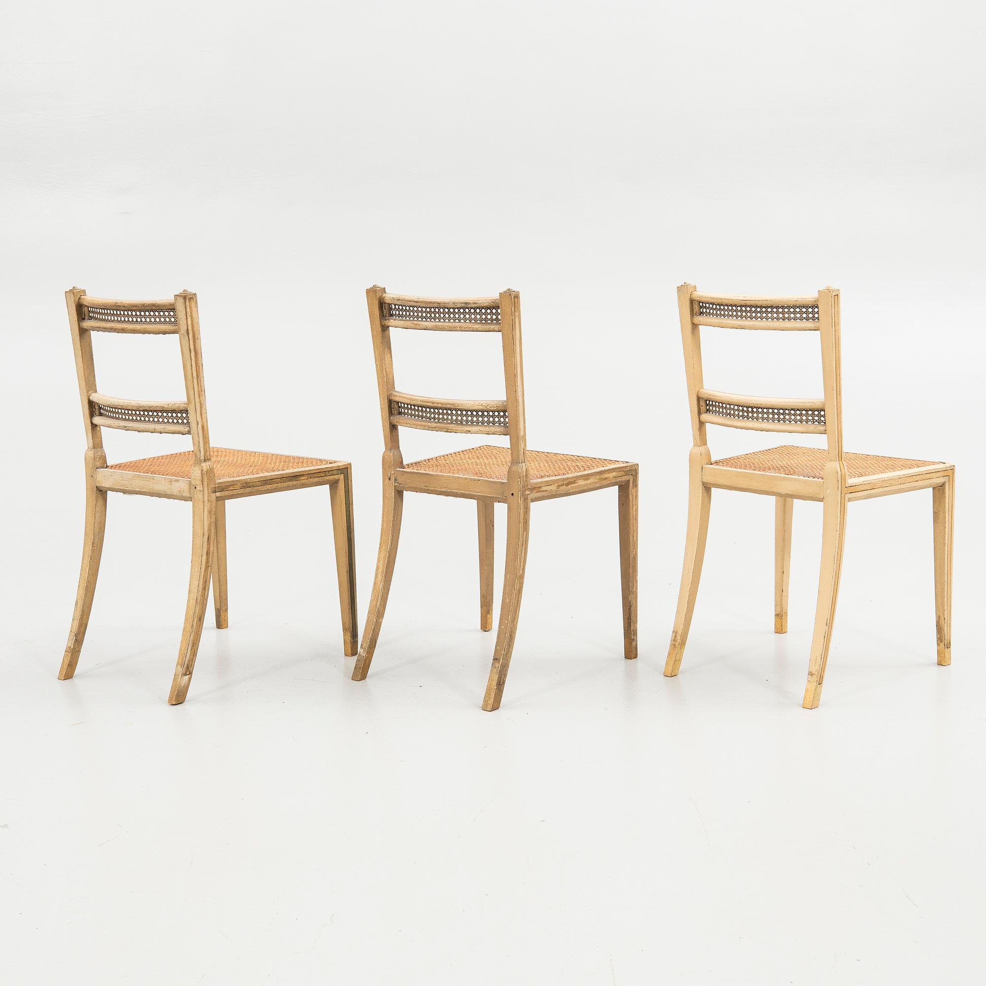 Dining chairs, 6 pcs, first half of the 19th century, England.