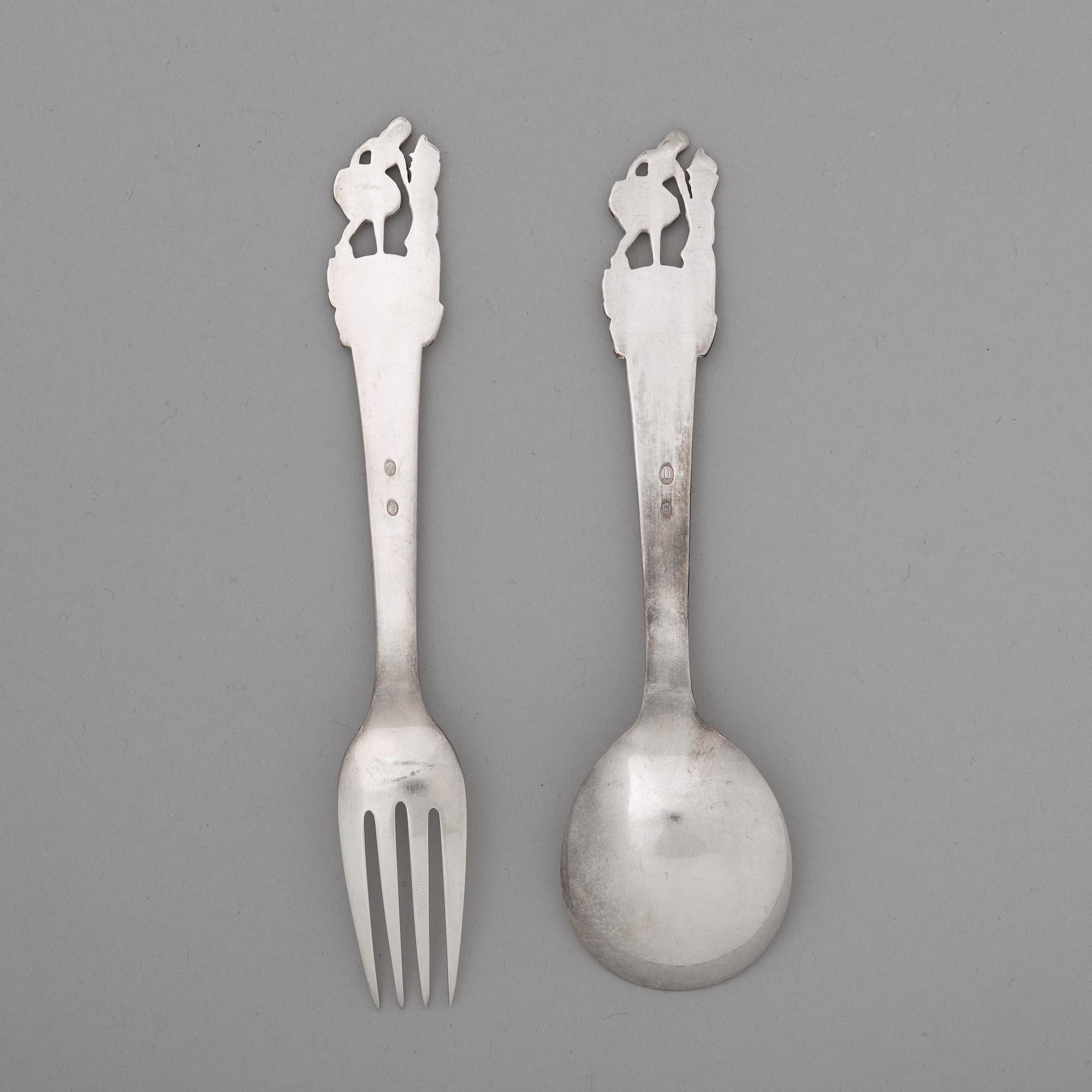 BESTICKSERVIS, 13 delar, silver, Horsens Sølvvarefabrik, Danmark.