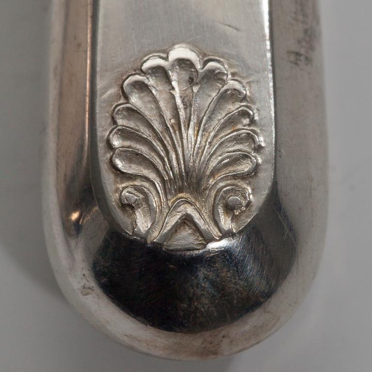 FRUKTKNIVAR, 12 st, silver, "Mussla", U. Suomalainen Helsingfors 1931.