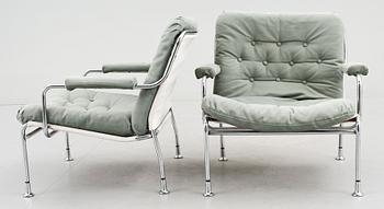 FÅTÖLJER, ett par, möjligen Bruno Mathsson, Dux, 1900-talets fjärde kvartal.