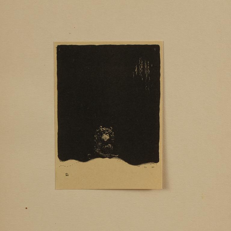 JOHN BAUER, Bok, "Troll, tio originallitografier av John Bauer", A Börtzells Tr. AB, Stockholm, 1915.