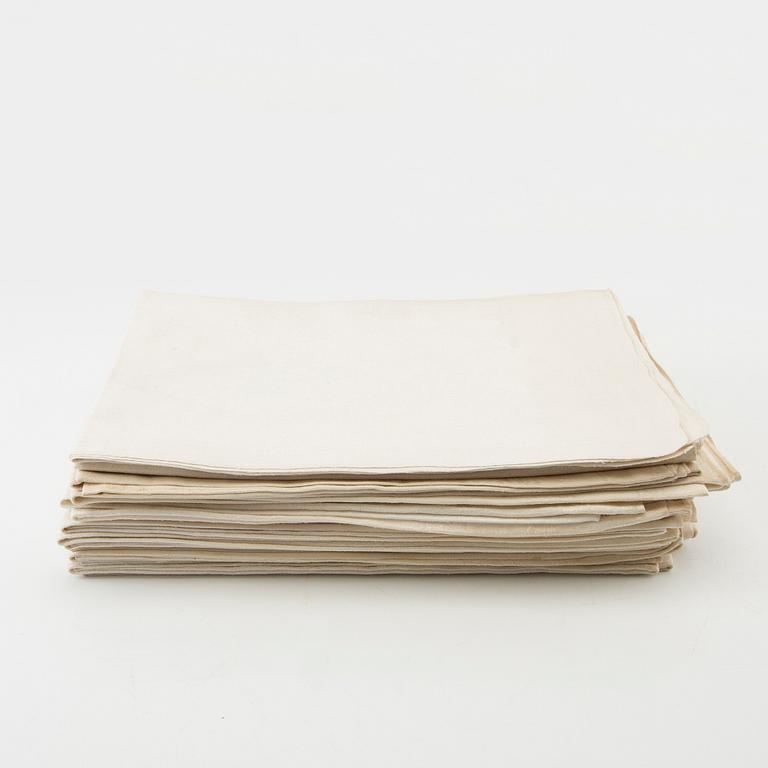Napkins, 15 pcs, first half of the 20th century, damask, approx. 110x80 cm.