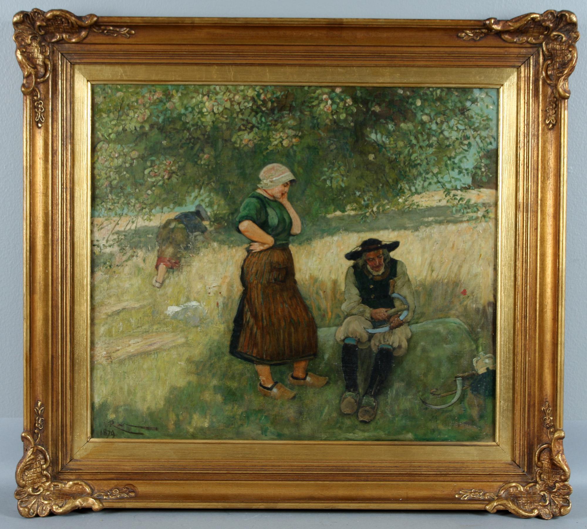 ROBERT WALKER MACBETH, olja på duk, monogramsign och dat 1879.