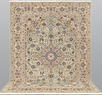 Carpet, Keshan, approx. 380 x 279 cm.