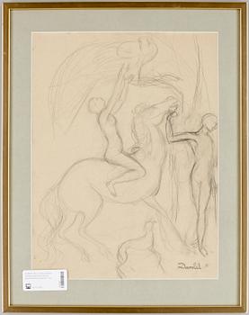 Nils von Dardel · NILS VON DARDEL. Stämpelsignerad Dardel. Blyertsskiss på papper.