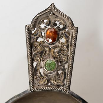 Alexander Benediktowitsch Ljubawin, kåsa / kovsh, silver, St Petersburg, Ryssland 1896-1908.