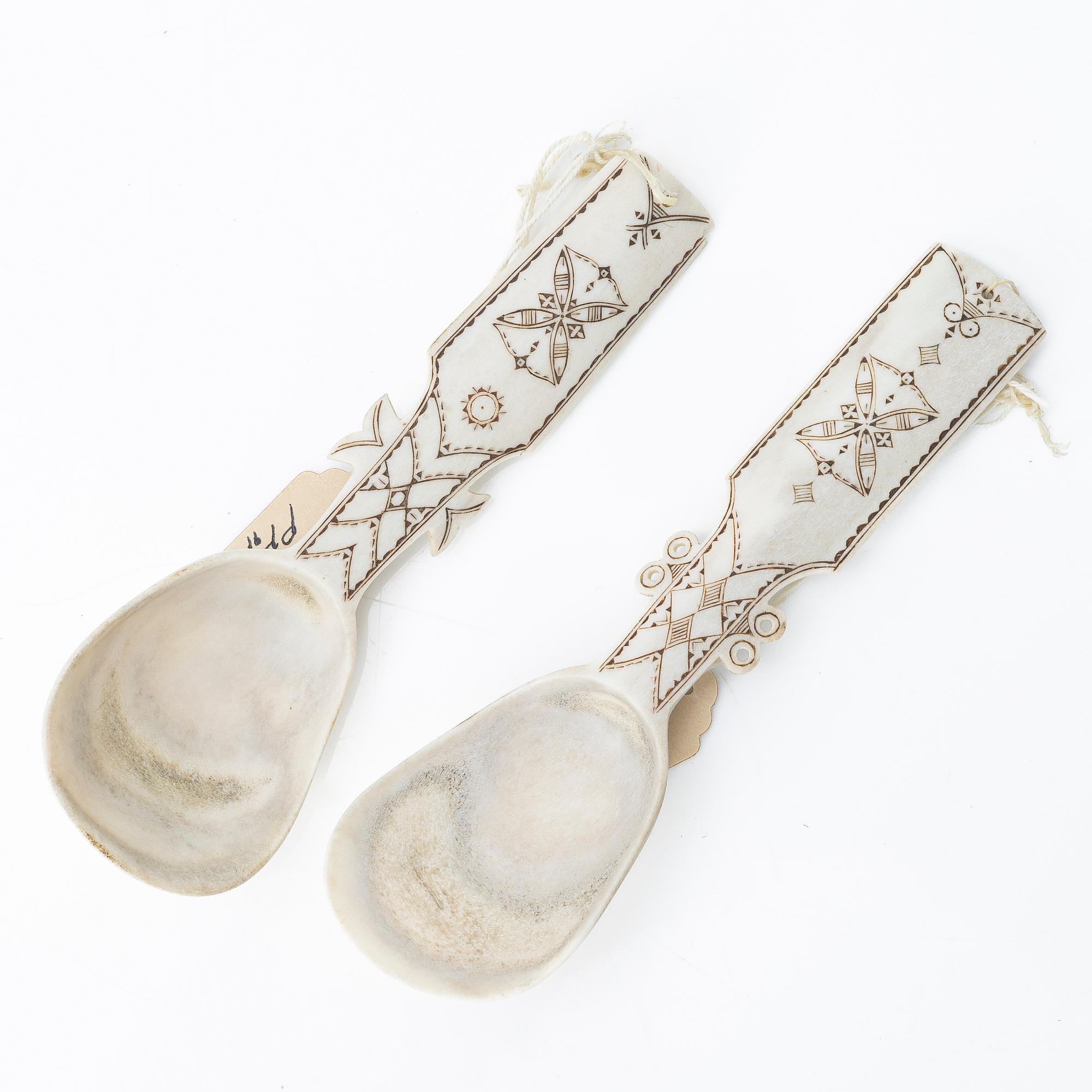 Nikolaus Fankki, two spoons, signed.