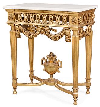 KONSOLBORD, ett par. Danmark, 1700-talets slut. Harsdorffs art.