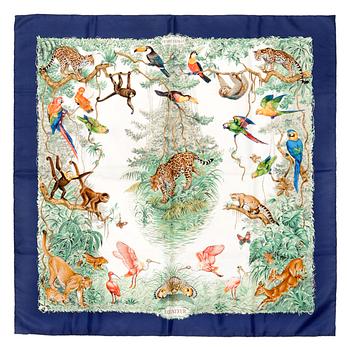 613. HERMÈS, silk scarf, "Equateur".