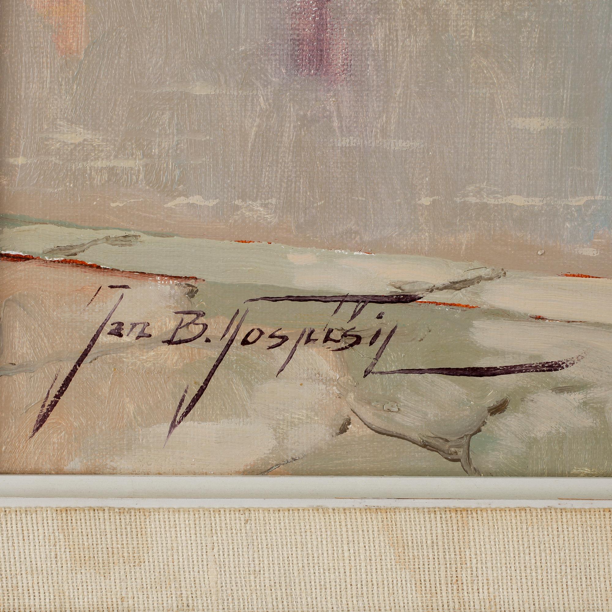 JAN BOHUMIL POSPISIL, olja på duk, signerad.