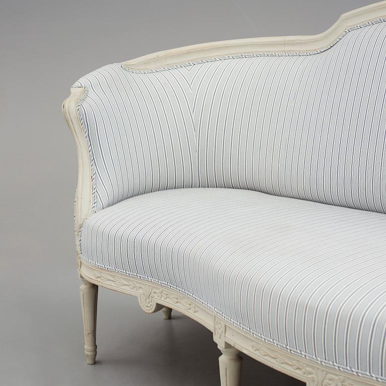 Soffa, 1700-talets slut, Gustaviansk.