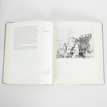 Olle Baertling, färgserigrafi, signerad i bok, "Teckning, Måleri, Grafik", Per Bjurström, 1956.