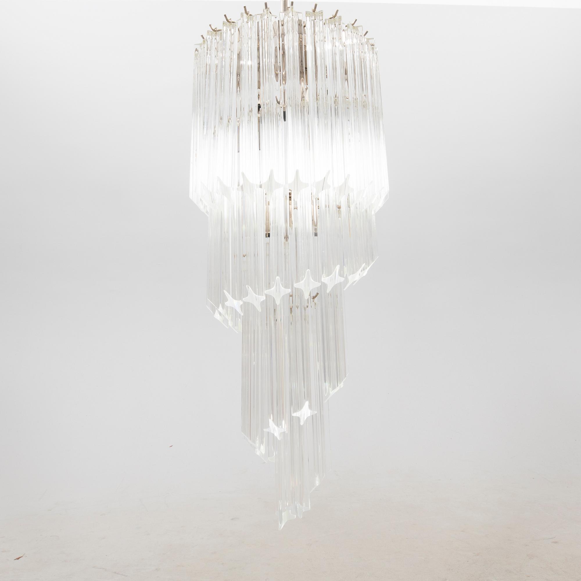 Taklampa Italien Murano 1900-talets andra hälft.