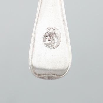 SKEDAR, 8 st, silver, Johan Stras, Stockholm 1793. Vikt ca 128 gram.